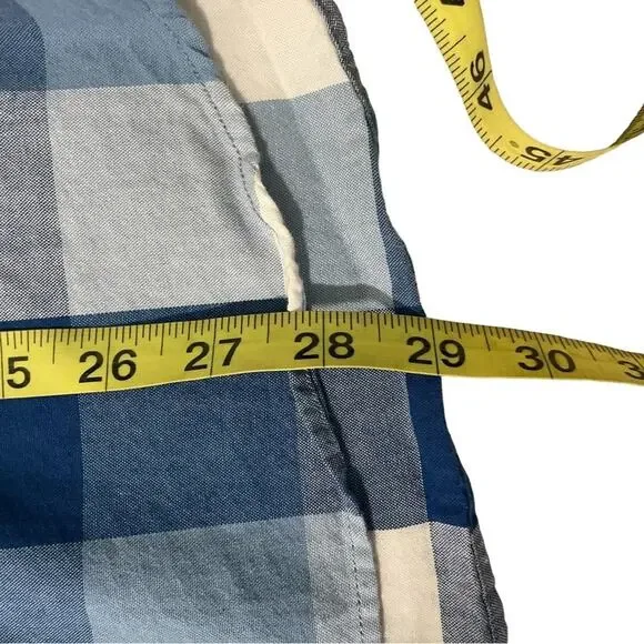 Levi’s Shirt Mens L Blue Checkered Short Sleeve Pearl Snap Western Cowboy Casual - Picture 8 of 11